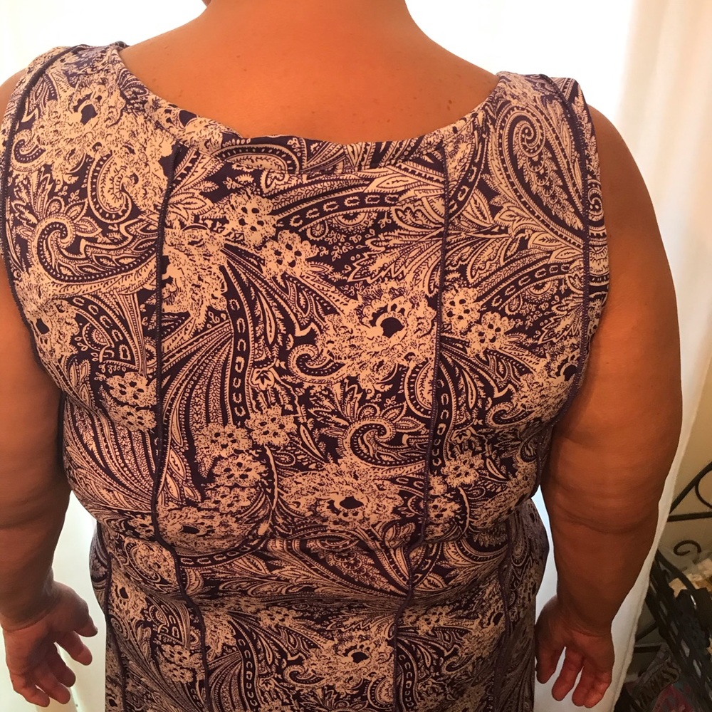 Purple print dress